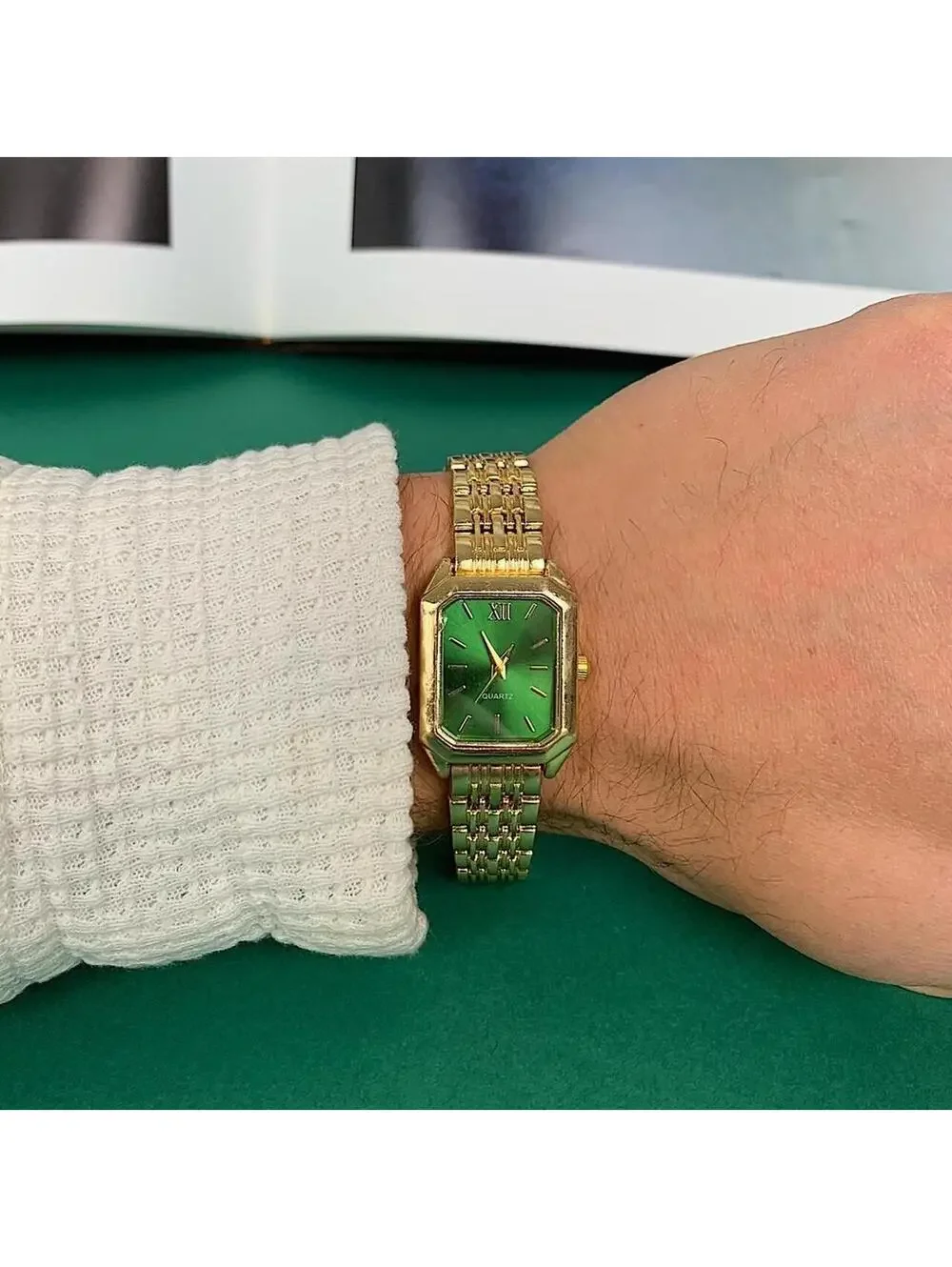 Y2k 2000s vintage style essential minimalist classy stainless steel rectangular